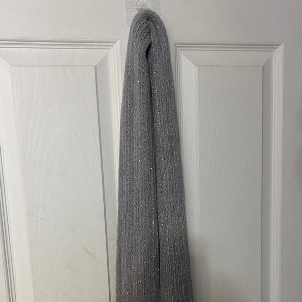 New York & Company Womens Grey Knit Scarf - Picture 2 of 4
